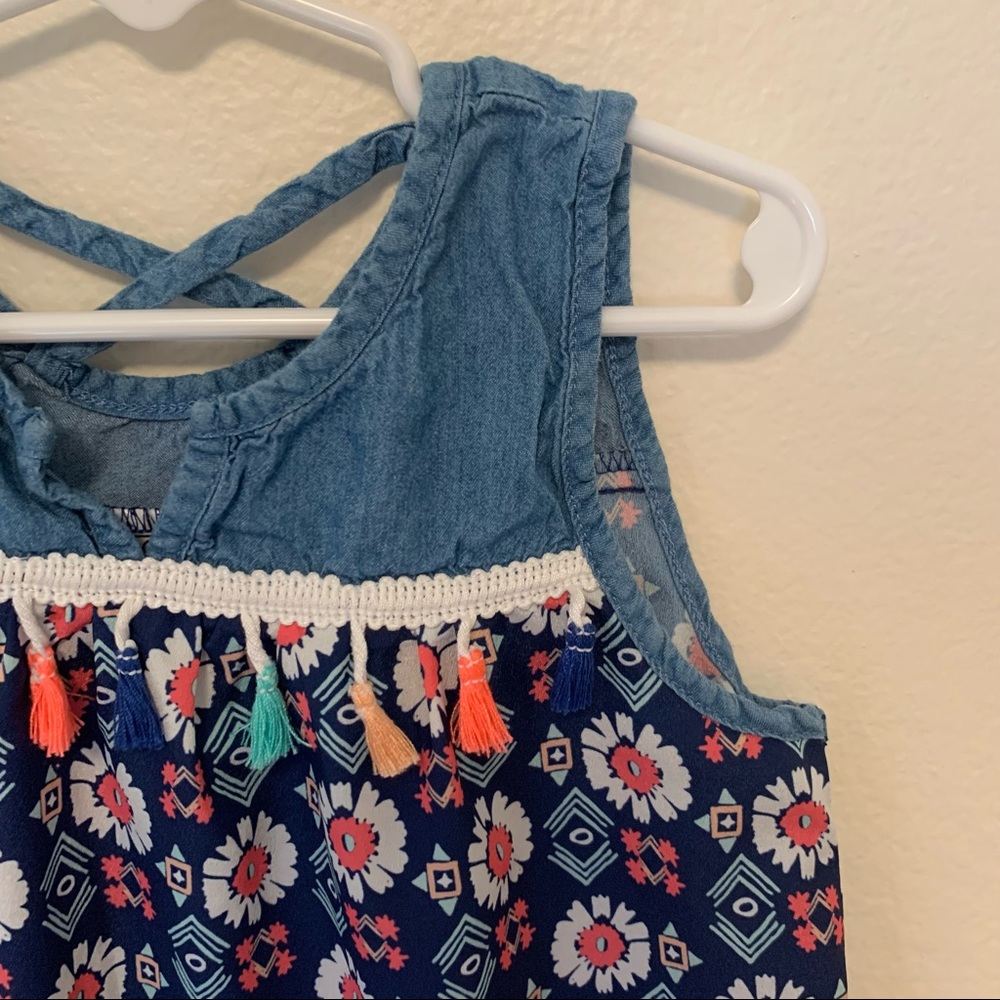 Floral and Denim Shirt -Size M- Shyanne